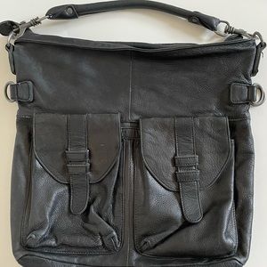 Liebeskind Leather Shoulder Tote, Military Style